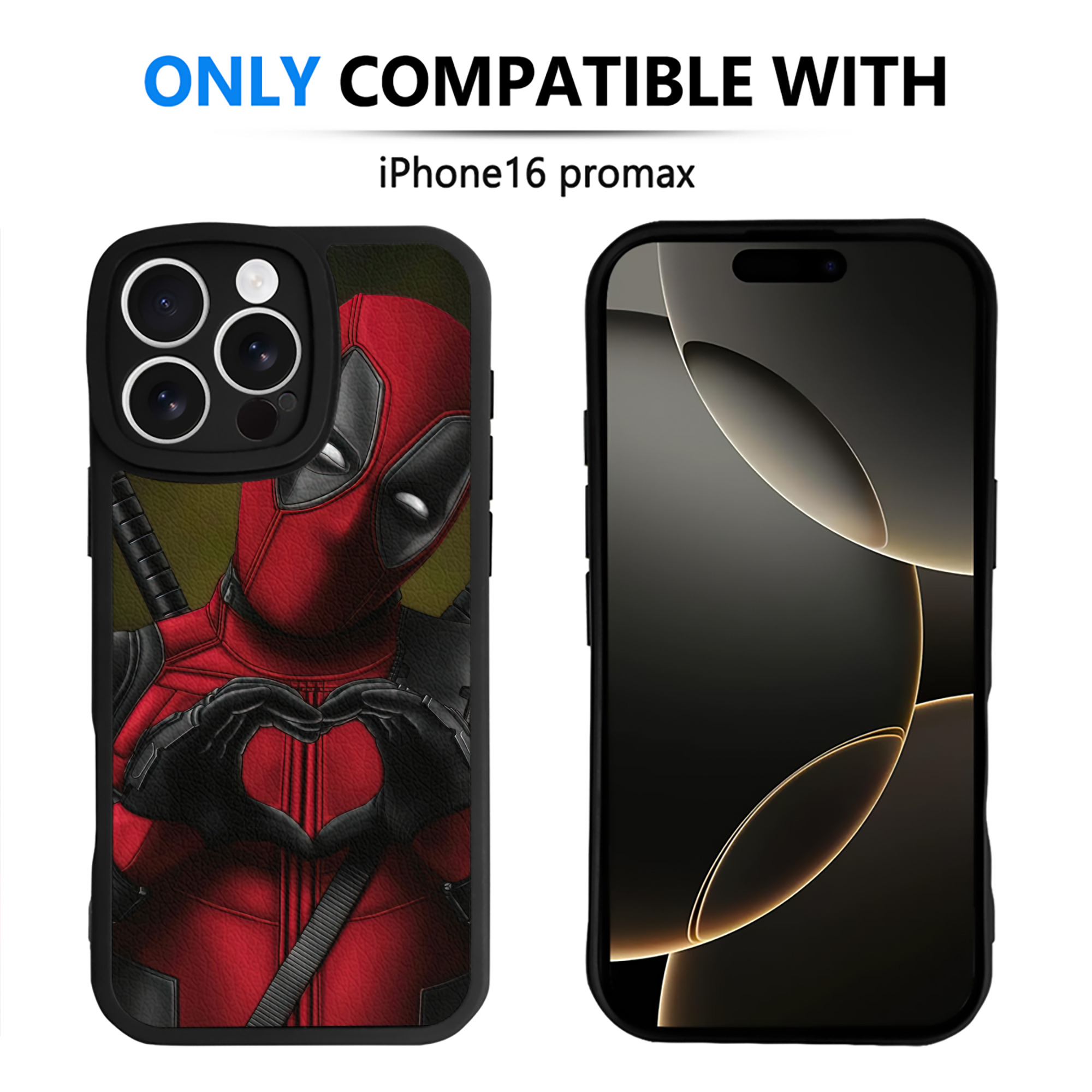 （画像用） Deadpool デッドプール 【iPhone 16シリーズ対応】シリコンスマホケース（レザー調） 材質：シリコン